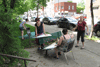 Projet d'art communautaire activiste ROUAGE avec l'Association des locataires de Villeray